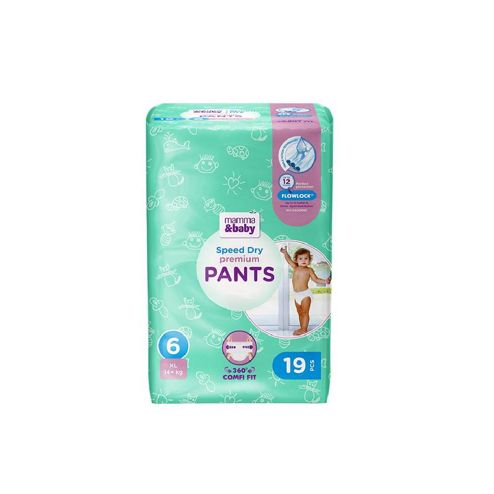 MAMMA&BABY Premium Speed Dry Гащички размер 6, 14+ кг,