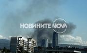 Голям пожар се разгоря в София
