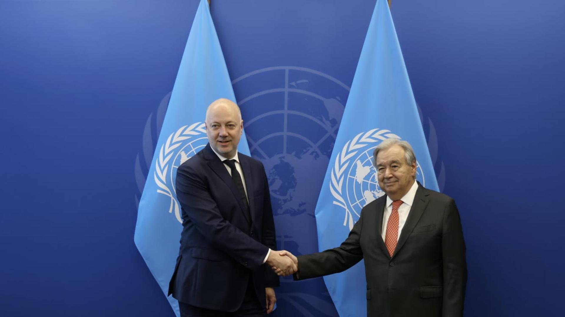 Премиерът Росен Желязков се срещна с генералния секретар на ООН