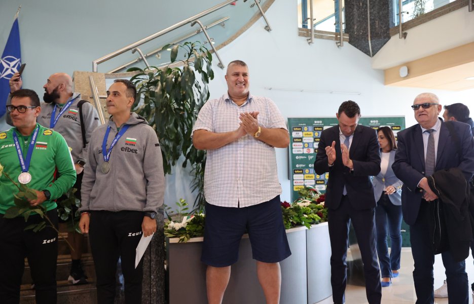 Посрещане на световните вицешампиони на аерогара София1