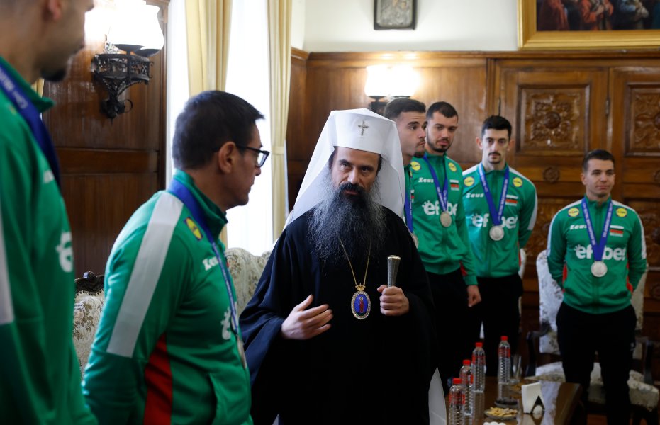 Световните вицешампиони на посещение при Патриарха1