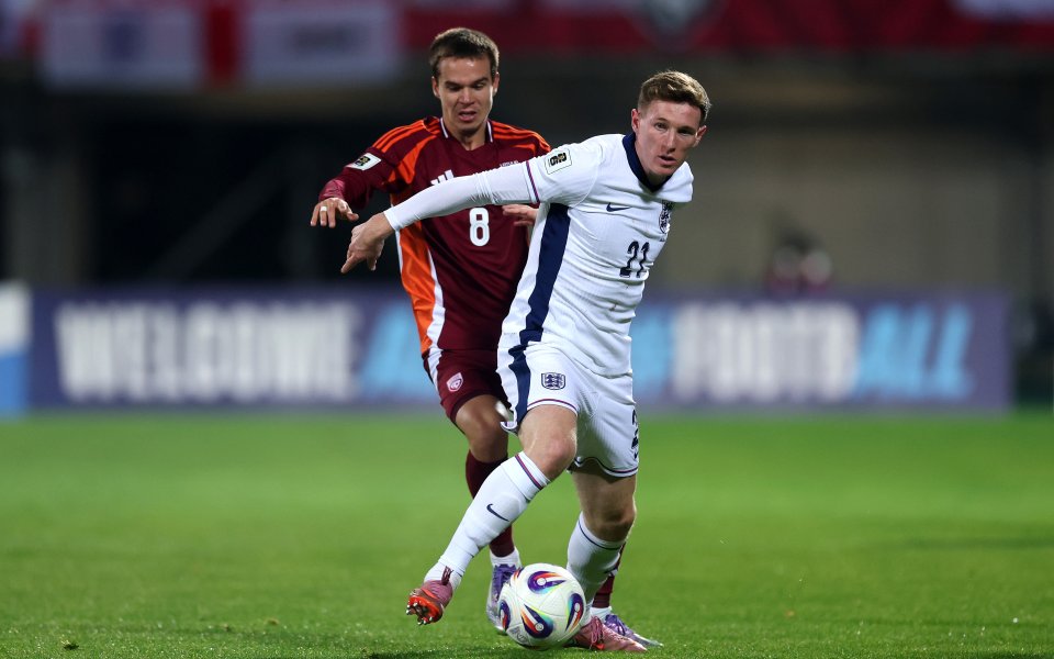 Англия се класира на Мондиал 2026, надигравайки Латвия с лекота