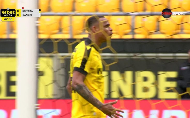 Ботев Пловдив - Славия 1:0 /първо полувреме/