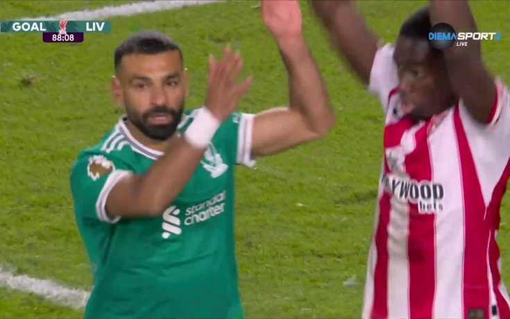 Салах отбеляза в края за Ливърпул срещу Брентфорд