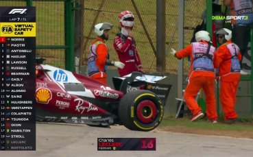 Шарл Льоклер също е аут от състезанието след удар с Антонели