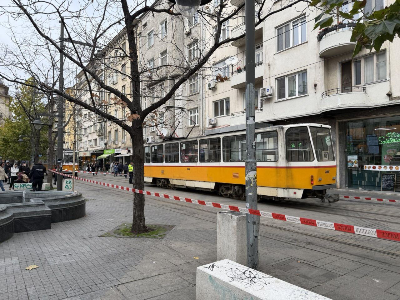 <p>Инцидент с трамвай блокира центъра на София на площад Славейков. На място има множество екипи на полицията, районът е отцепен с полицейски ленти. Един от трамваите е блъснал пешеходка. Причините за инцидента се изясняват.</p>