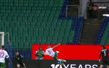 Страхотният гол на Георги Русев за България срещу Грузия