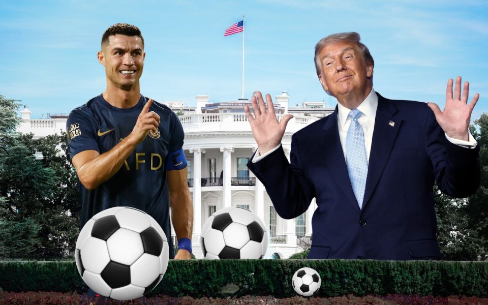 Доналд Тръмп „скри“ топката на Роналдо (видео)