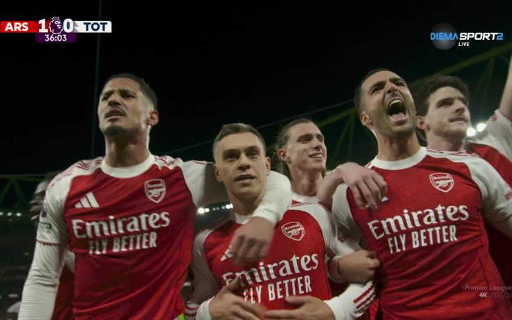 Арсенал - Тотнъм 2:0 /първо полувреме/