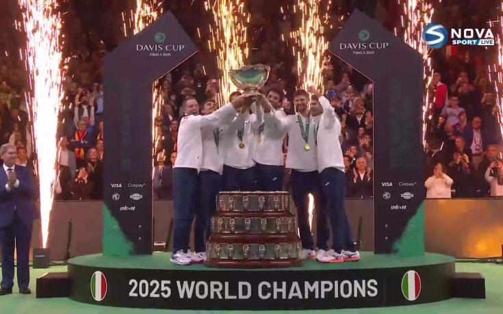 Италия триумфира в Купа Дейвис (видео)