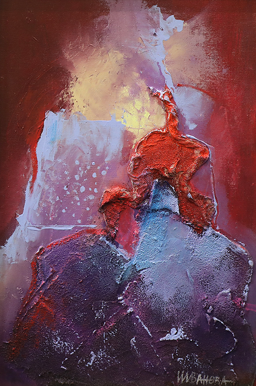 <p>За да отделя предните планове в картината,използвам различни видове платове, и текстури.</p>