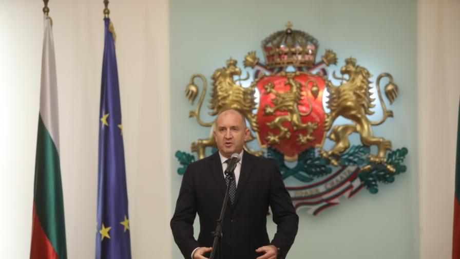 Президентът Румен Радев с обръщение към нацията