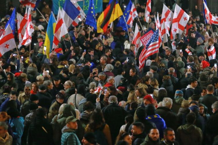 протест грузия