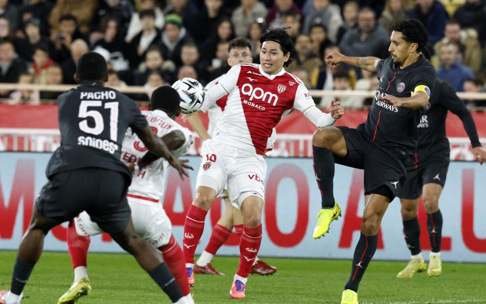 С 10 души Монако удържа победа над ПСЖ