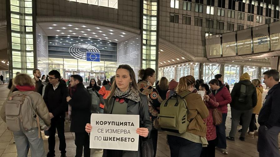 Българи се събраха пред ЕП в Брюксел на...