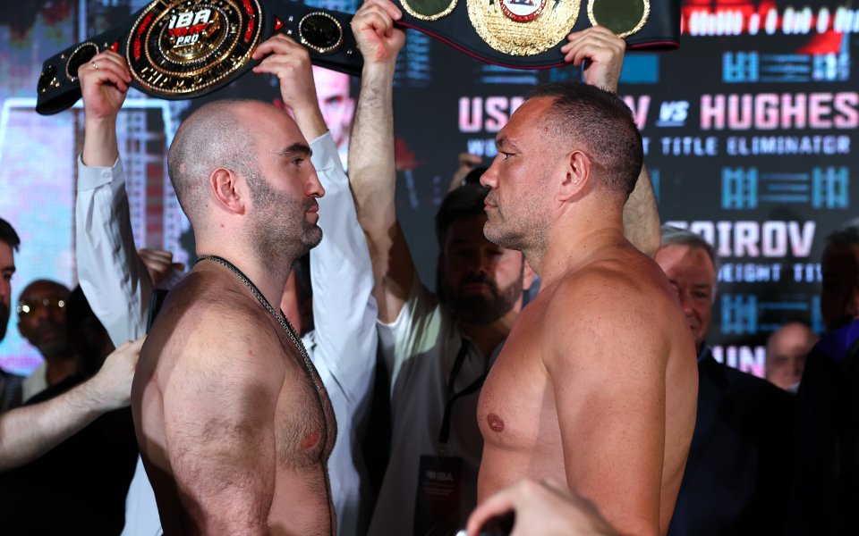 Официалният кантар преди битката между Кубрат Пулев и Мурат Гасиев, 11.12.2025 г.