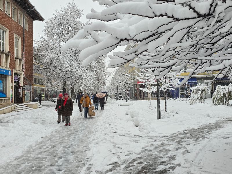 <p>Коледен сняг покри части от България - гледки от празничния ден</p>