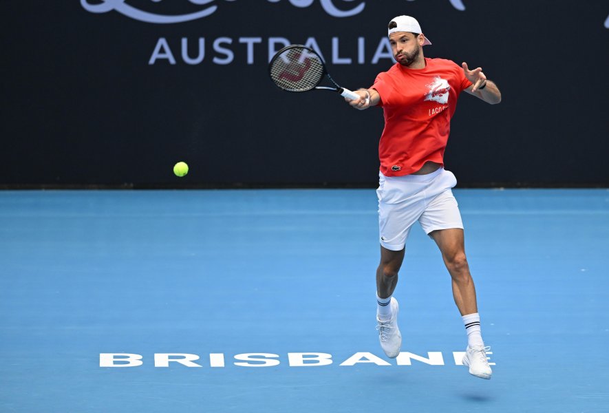 Тренировка на Григор Димитров в Бризбън1