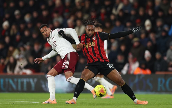 НА ЖИВО: Борнемут 1:1 Арсенал, Габриел Магаляеш изкупи вината си