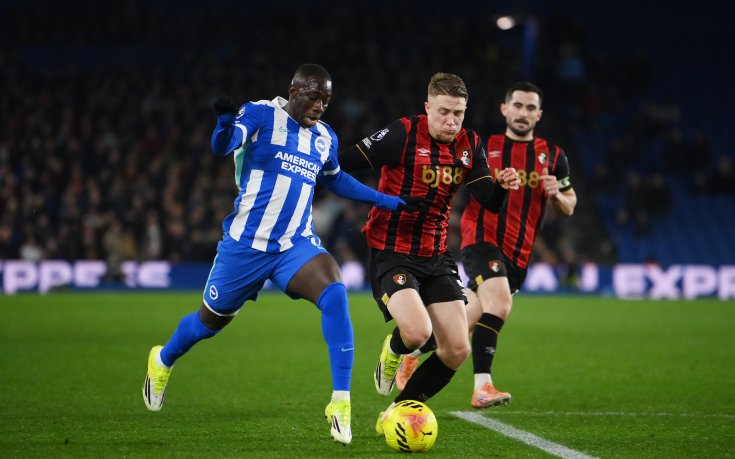 Гол в добавеното време спаси Брайтън срещу Борнемут