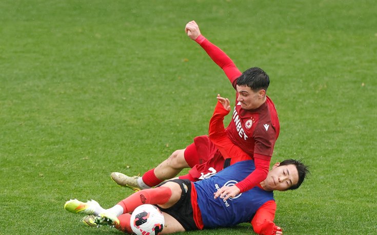 Снимки от контролата между ЦСКА и Гангуон