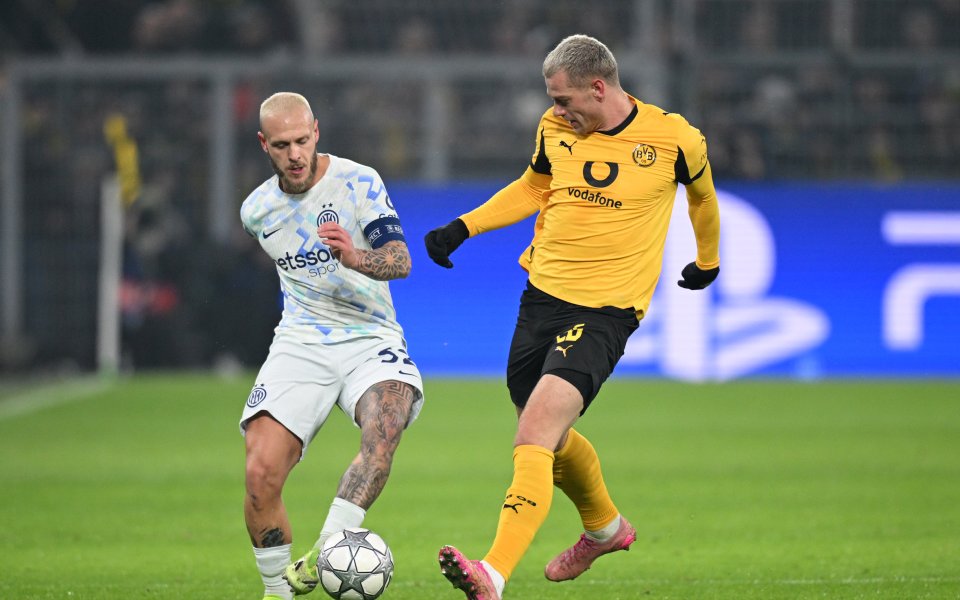 НА ЖИВО: Борусия Дортмунд 0:0 Интер, без попадения до почивката