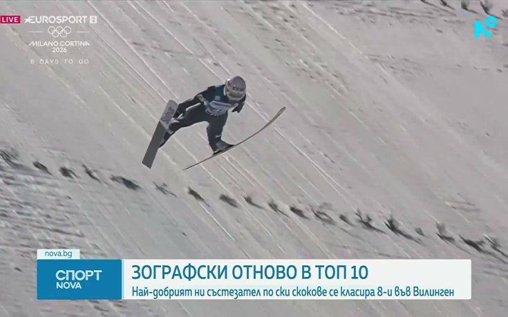 Владимир Зографски попадна в топ 10 на Световната купа по ски скокове