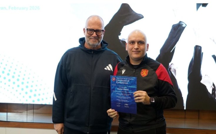 Лекарят на националния отбор по футбол с престижно отличие от УЕФА