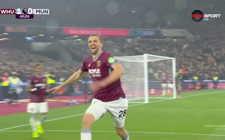 Томаш Соучек изведе Уест Хем напред срещу Манчестър Юнайтед (видео)