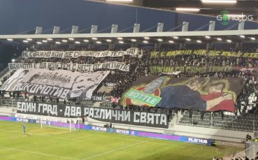 Хореографията на феновете на Локо Пд срещу Ботев