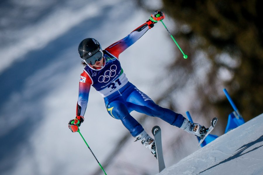 Гигантски слалом за жени с участието на Анина Цурбриген в1