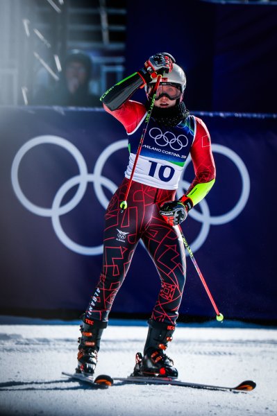 Гигантски слалом за жени с участието на Анина Цурбриген в1