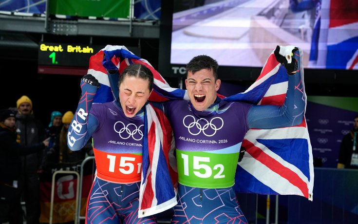 Великобритания при смесените отбори в скелетона