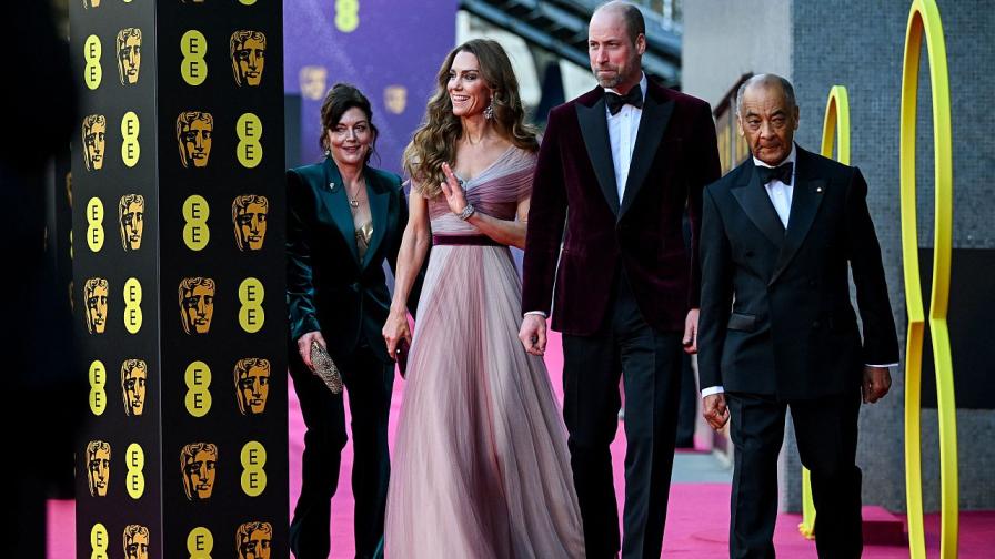 Принцесана на Уелс Катрин със съпруга си принца на Уелс Уилям