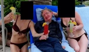 Стивън Хокинг с жени по бикини в досиетата "Епстийн"