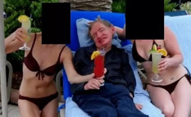 Стивън Хокинг с жени по бикини в досиетата 