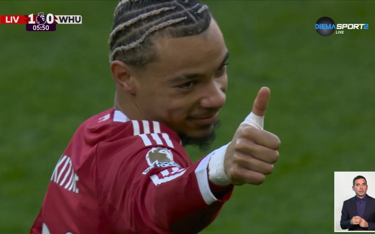 Екитике даде ранна преднина на Ливърпул срещу Уест Хем