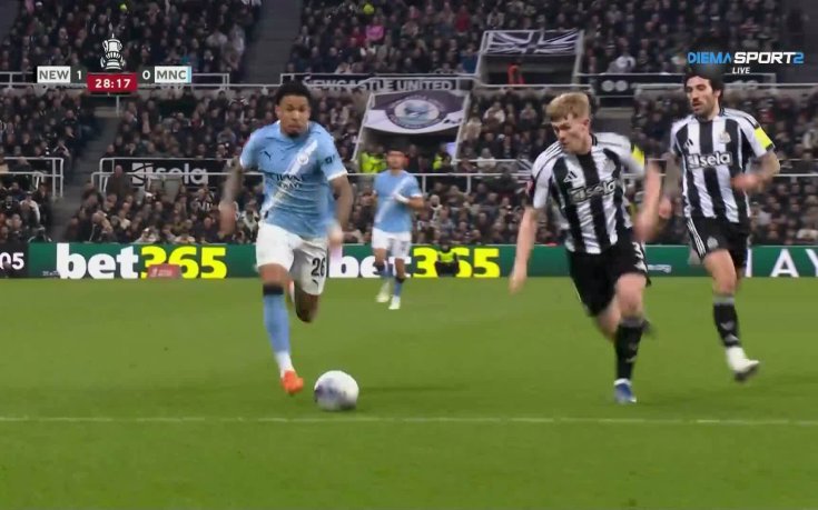 Нюкасъл - Манчестър Сити 1:1 /първо полувреме/