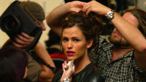 Дженифър Гарнър на снимачната площадка на „Събудих се на 30“