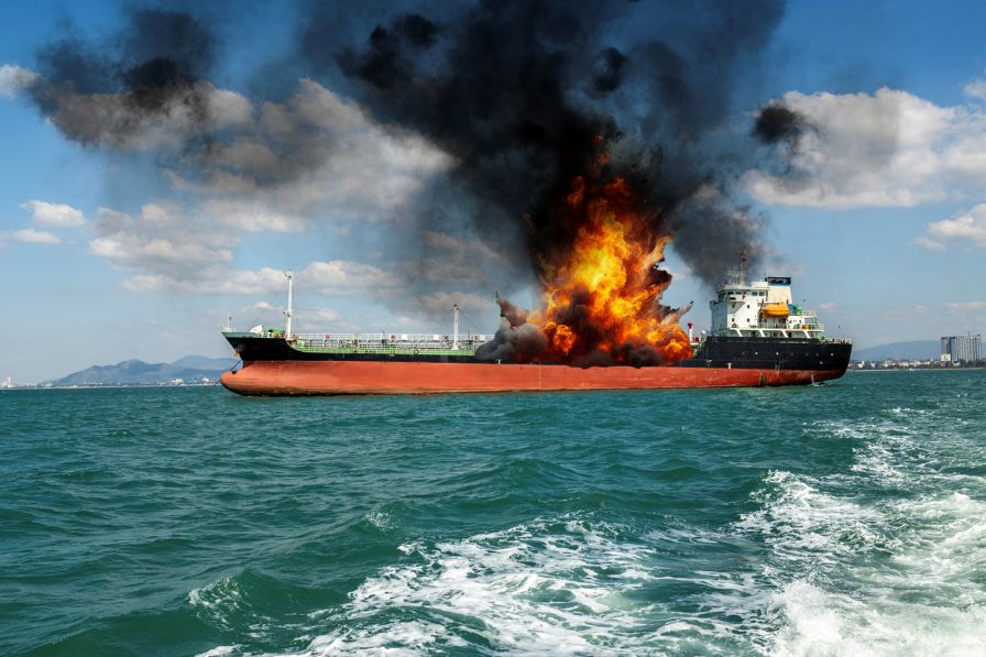 Два танкера пламнаха в Персийския залив след удари на снаряди