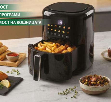 ПО МАЛКО МАЗНИНА СЪЩИЯТ АПЕТИТЕН ВКУС Горещият въздух циркулира равномерно около