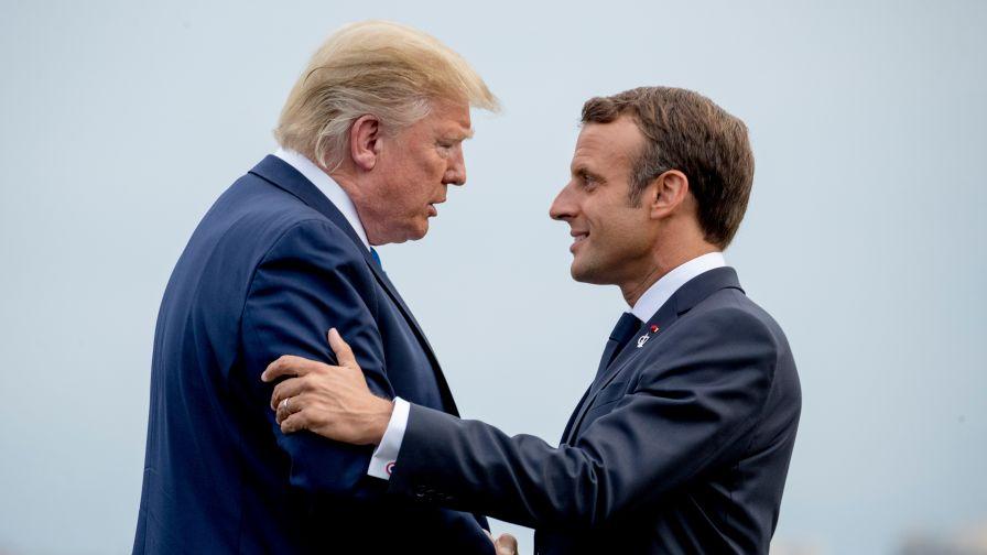 Тръмп се подигра на Еманюел и Брижит Макрон
