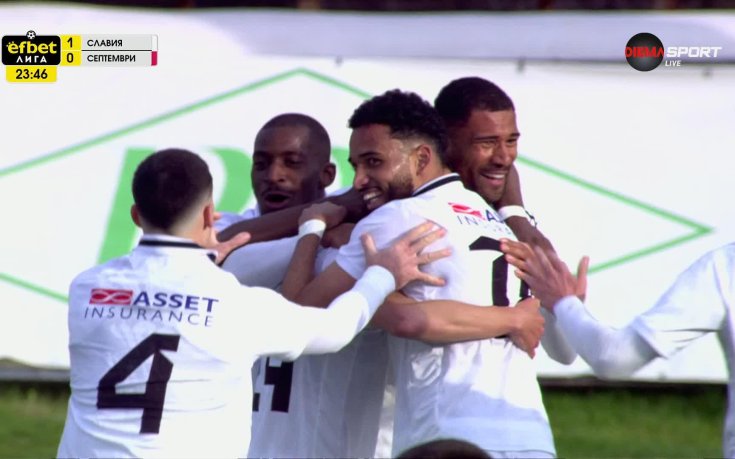 Славия - Септември 1:1 /първо полувреме/