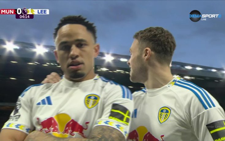 Лийдс шокира Манчестър Юнайтед с ранен гол (видео)