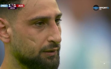 Арсенал изравнява мигновено след кошмарна грешка на Донарума