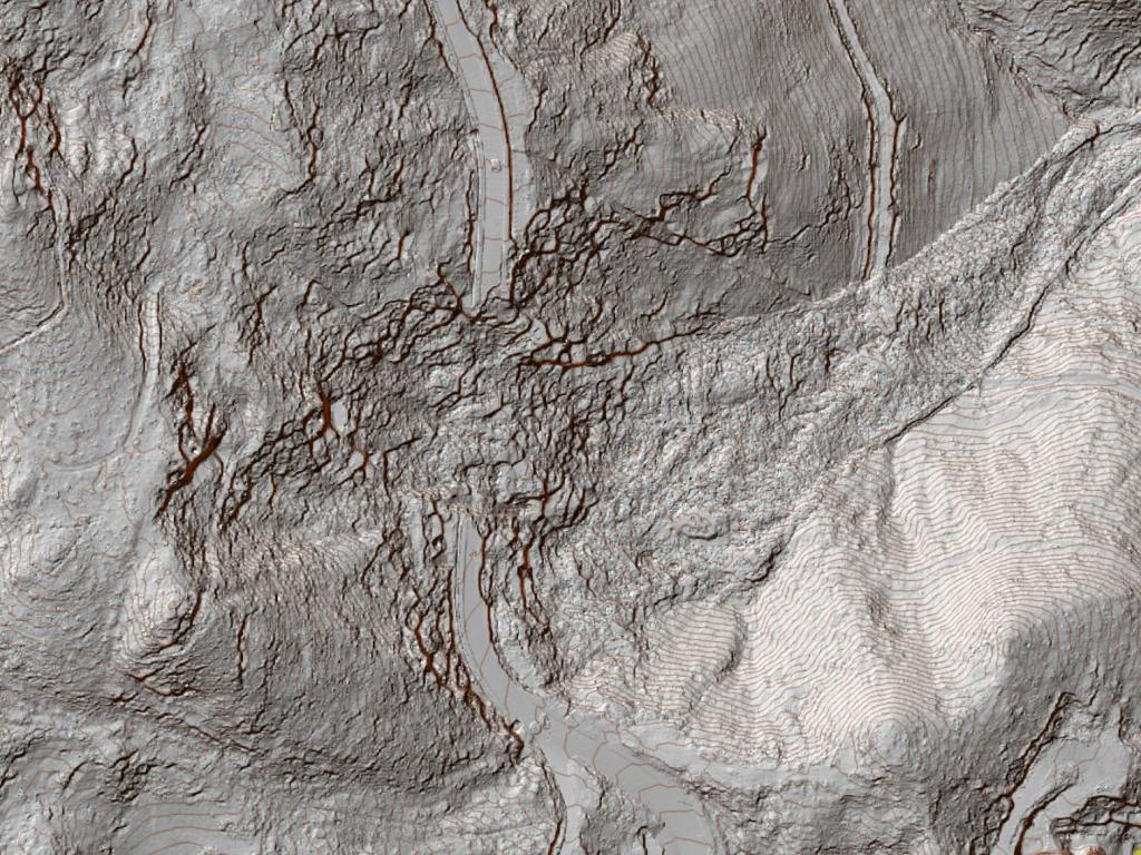 LiDAR сканиране на свлачището между Смолян и Пампорово