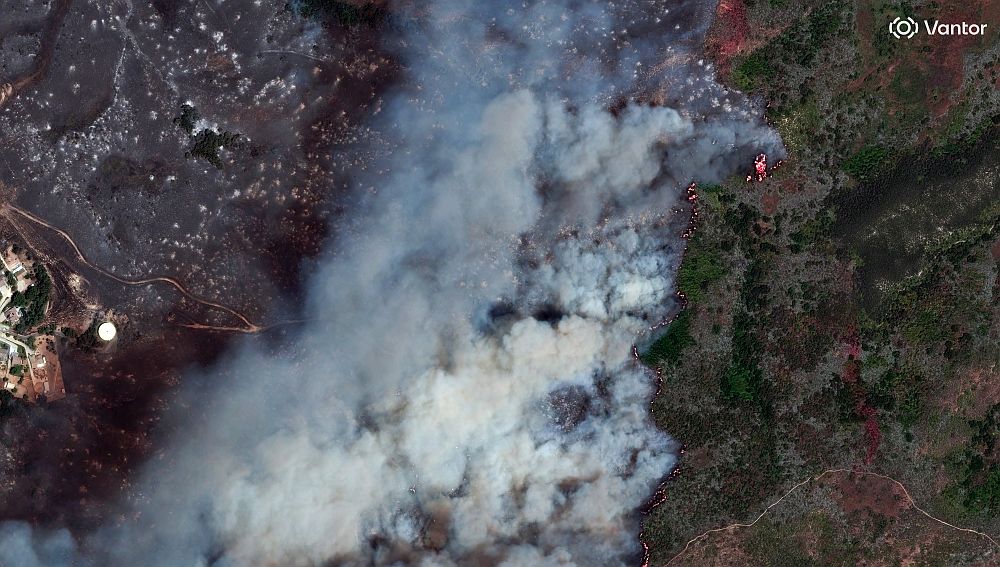 Бързоразрастващ се пожар заплашва предградия на Лос Анджелис