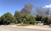 Голям пожар в склад за отпадъци край Стара Загора