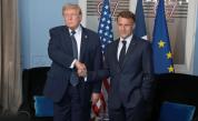 Доналд Трмп и Еманюел Макрон на срещата на Г-7 в Евиан-ле-Бен, Франция