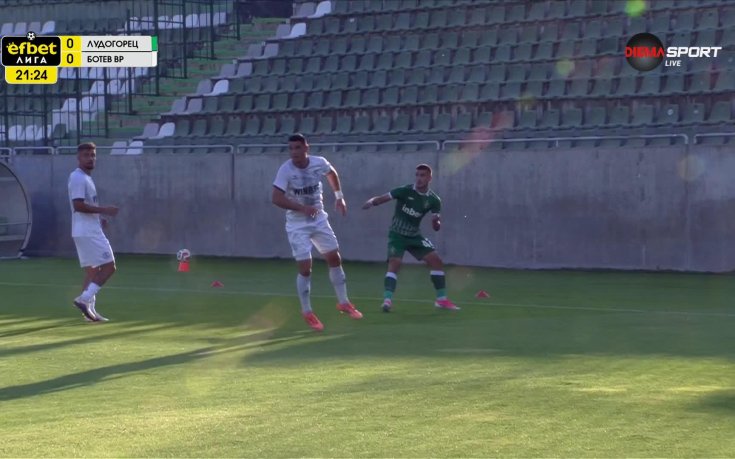 Лудогорец - Ботев Враца 2:0 /първо полувреме/
